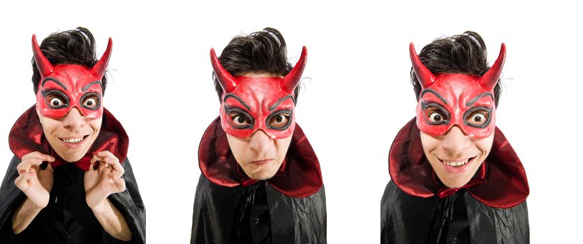 Funny devil isolated on the white background