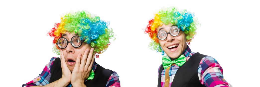 Clown isolated on the white background