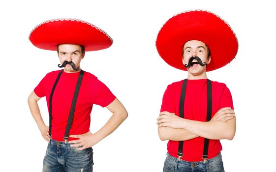 Funny mexican isolated on the white