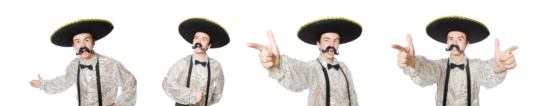 Funny mexican isolated on the white