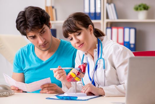 Young patient visiting doctor cardiologist 