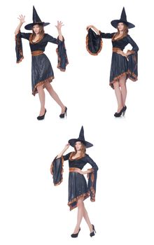 Witch isolated on the white background