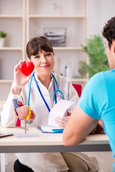 Young patient visiting doctor cardiologist 