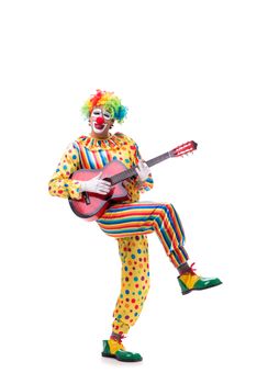 Funny clown isolated on white background
