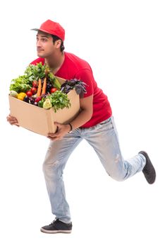 Concept of shopping delivery isolated on white background
