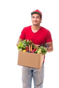 Concept of shopping delivery isolated on white background
