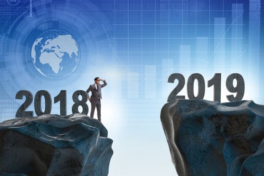 Businessman anticipating year of 2019