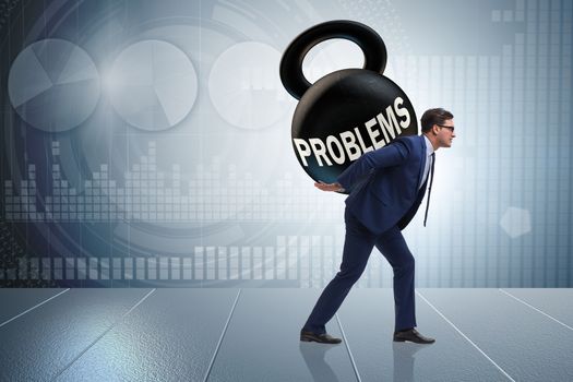 Business problem and challenge concept with businessman