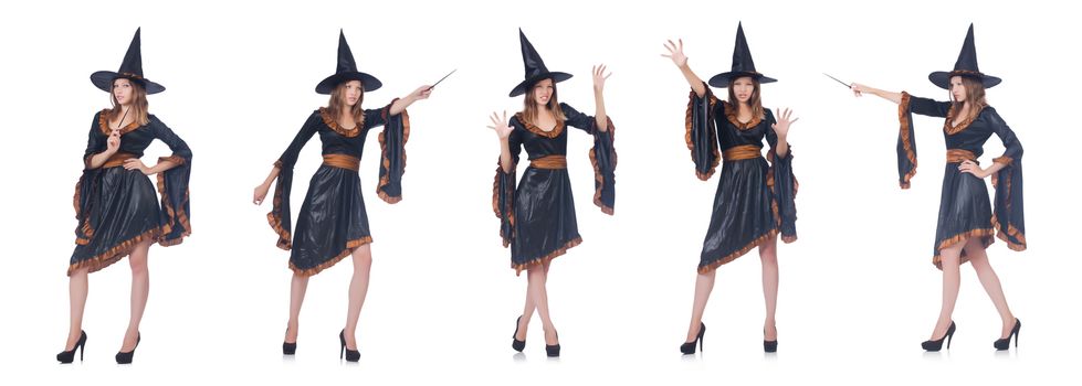 Witch isolated on the white background