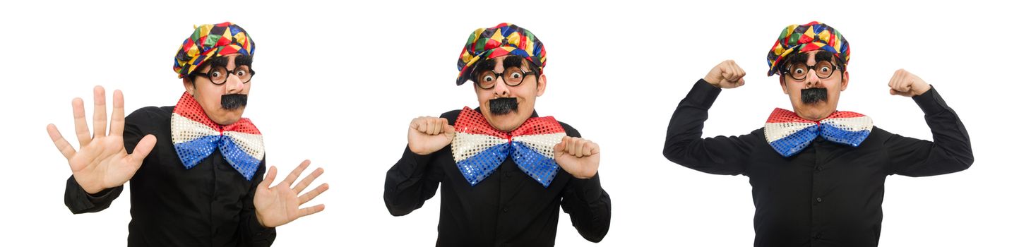 Clown isolated on the white background