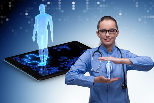 Woman doctor in telemedicine concept