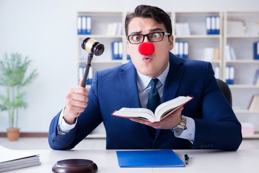 Lawyer working in his office