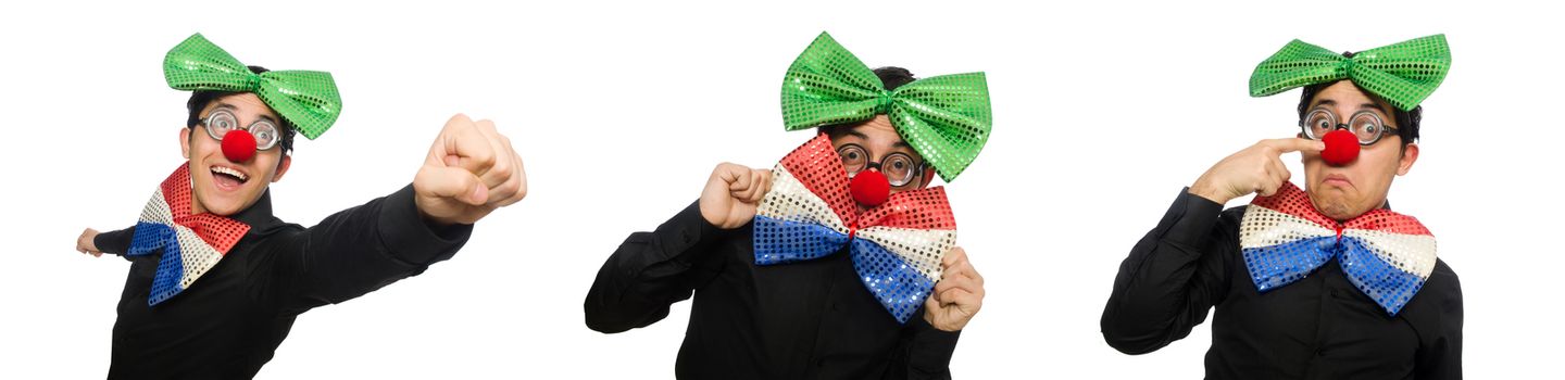 Clown isolated on the white background