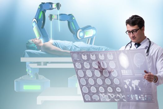 Telehealth concept with doctor doing remote check-up