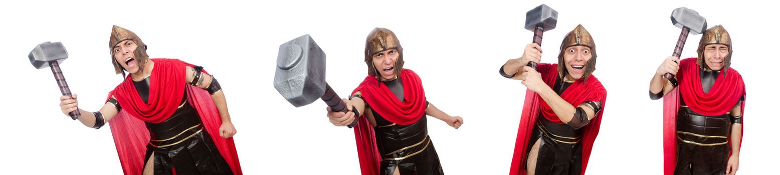 Gladiator isolated on white