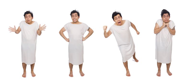 Funny man suffering from mental disorder