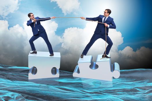 Business concept of teamwork and competition