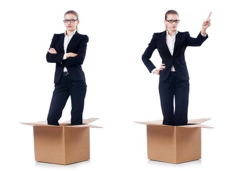 Woman businesswoman isolated on white