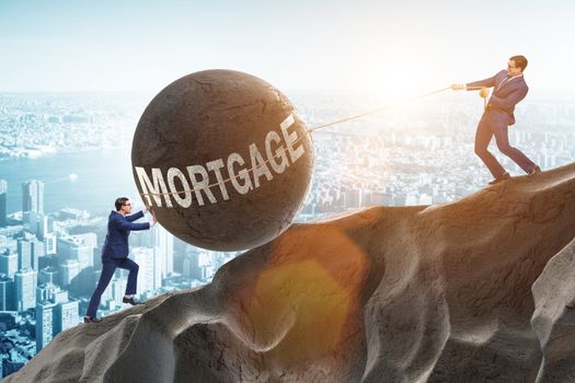 Business concept of debt and borrowing
