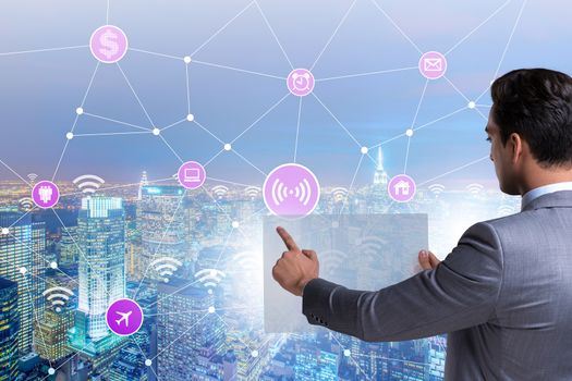 Smart city in innovation concept