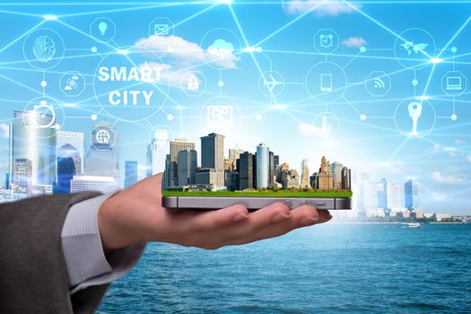 Smart city in innovation concept