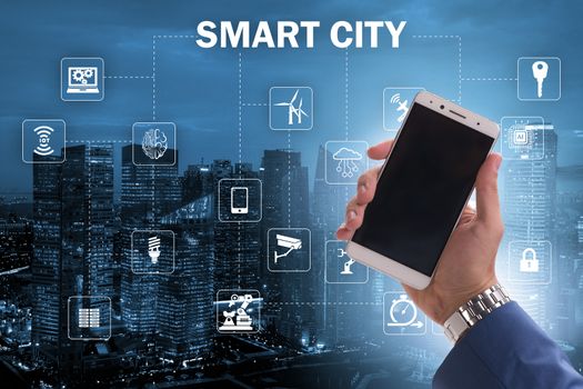 Smart city in innovation concept