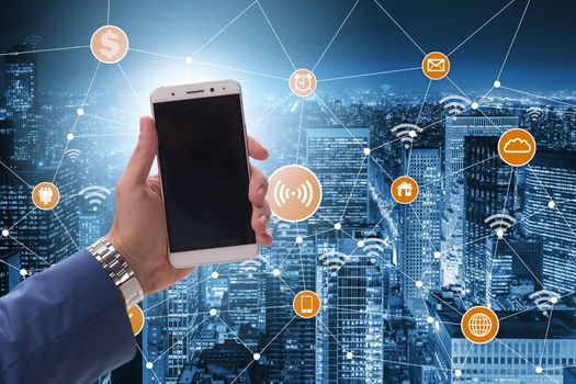 Smart city in innovation concept
