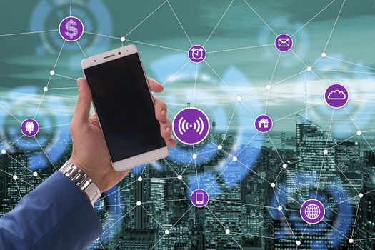 Smart city in innovation concept