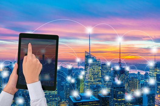 Smart city in innovation concept