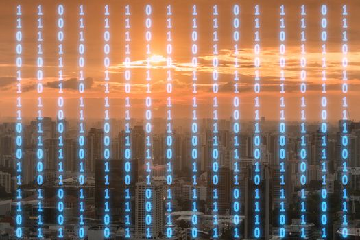 Concept of modern digital city and innovation