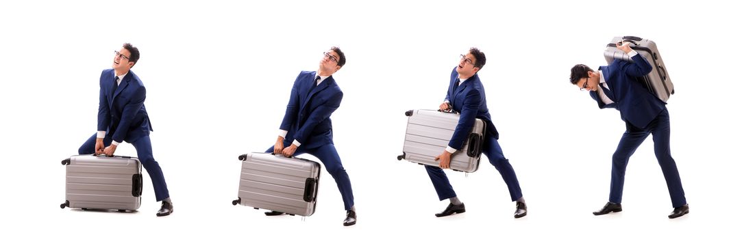 Businessman facing excess charges due to heavy suitcase