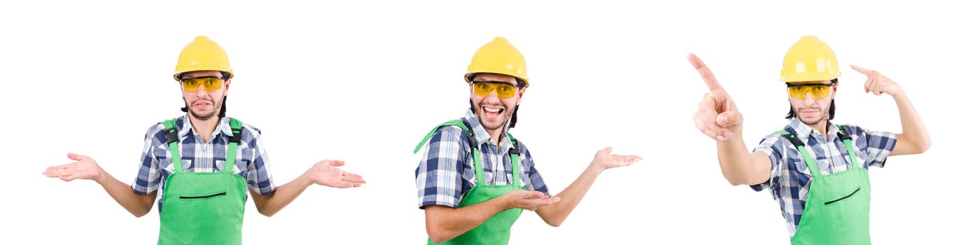 Industrial worker isolated on the white background