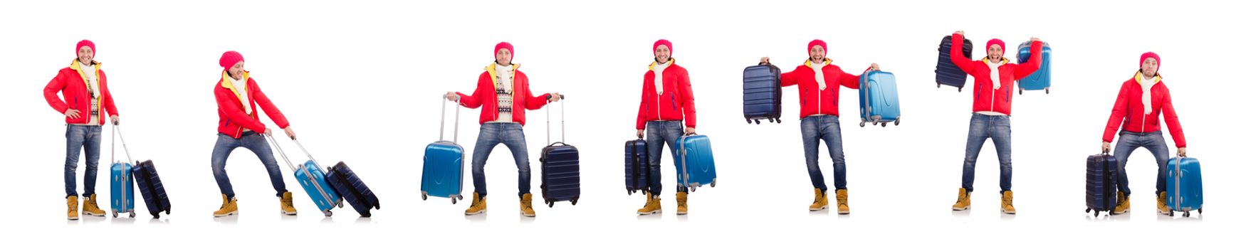 Man preparing for winter vacation