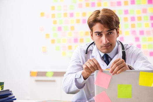 Male doctor with many conflicting prioritites 