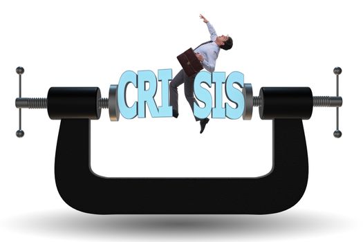Business concept of crisis and recession