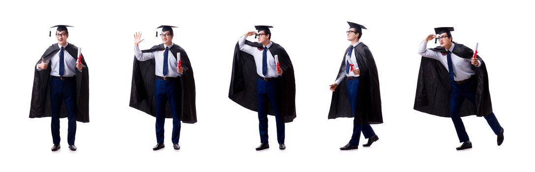 Student graduate isolated on white background