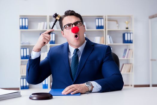 Lawyer working in his office