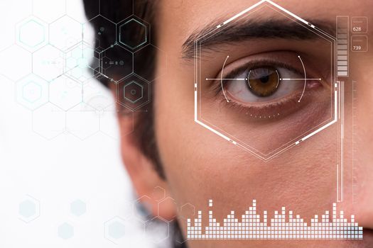 Concept of sensor implanted into human eye