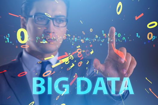 Big data concept with data mining analyst