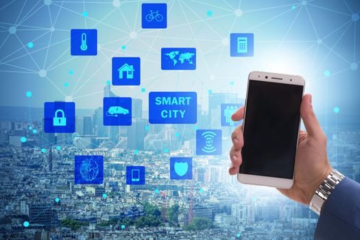 Smart city in innovation concept