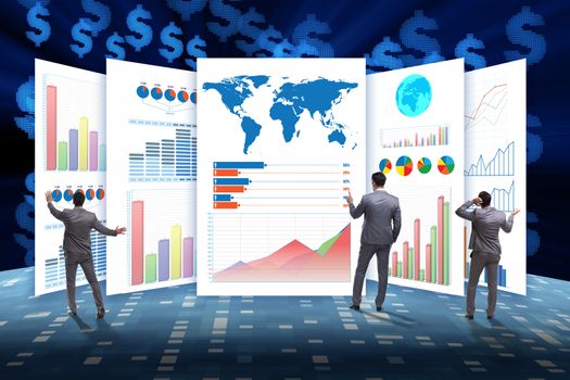 Concept of business charts and finance visualisation