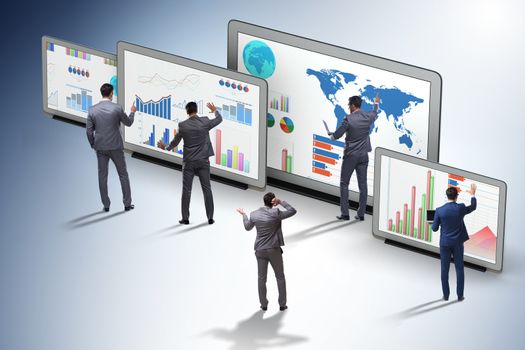 Concept of business charts and finance visualisation