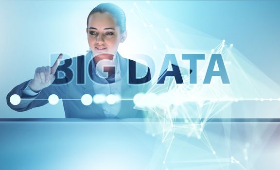 Big data concept with data mining analyst