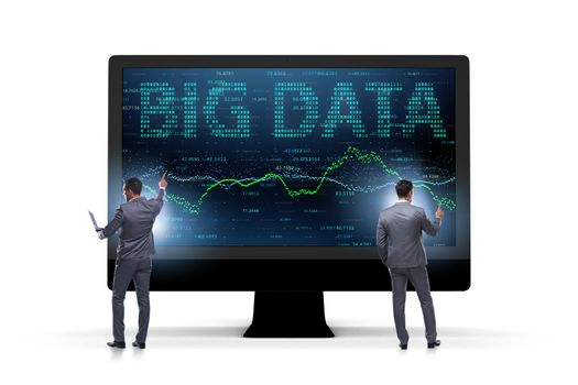 Big data concept with data mining analyst