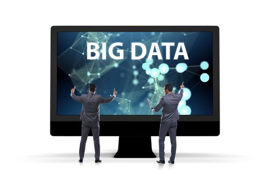 Big data concept with data mining analyst