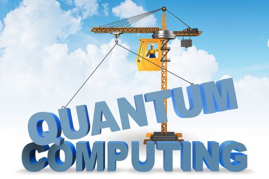 Quantum computing concept - 3d rendering