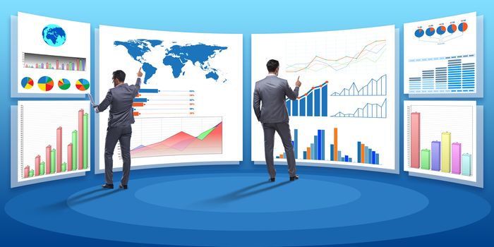 Concept of business charts and finance visualisation