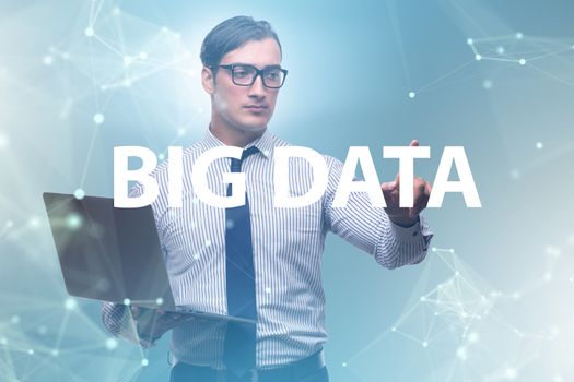 Big data concept with data mining analyst