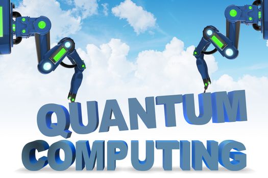 Quantum computing concept - 3d rendering