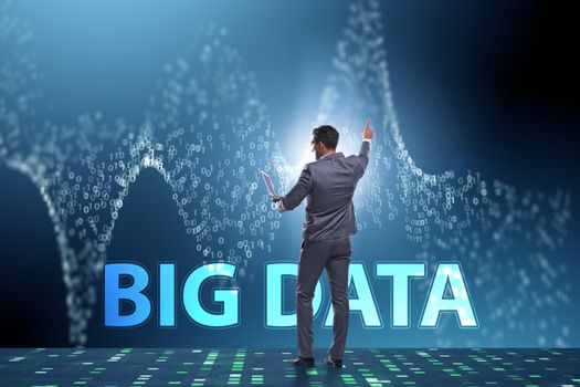 Big data concept with data mining analyst